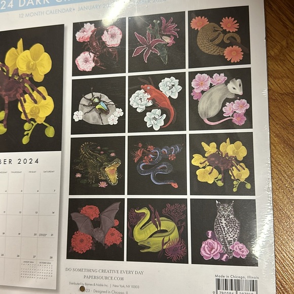 Brand new 2024 Paper Source dark creatures art calendar - Picture 3 of 3